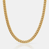 8mm 18K Gold Cuban Link Chain