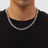 8mm Sterling Silver Cuban Link Chain