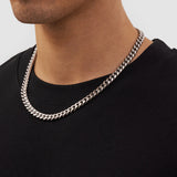 8mm Sterling Silver Cuban Link Chain