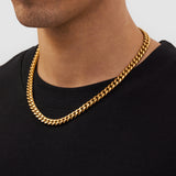 8mm 18K Gold Cuban Link Chain