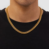 8mm 18K Gold Cuban Link Chain
