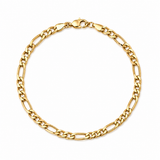 3mm 18k Gold Figaro Link Bracelet