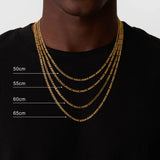 3mm 18k Gold Figaro Chain
