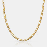 5mm 18k Gold Figaro Chain