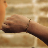 5mm 18k Gold Figaro Bracelet