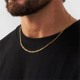 3mm 18k Gold Figaro Chain