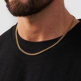 3mm 18k Gold Cuban Link Chain