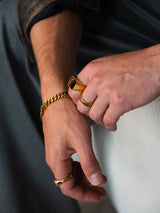 18K Gold Tiger Eye Ring
