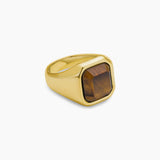18K Gold Tiger Eye Ring