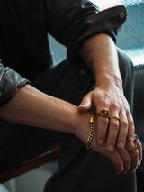 18K Gold Tiger Eye Ring
