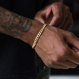 8mm 18k Gold Cuban Link Bracelet