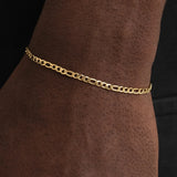 3mm 18k Gold Figaro Link Bracelet