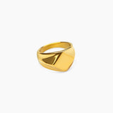 18K Gold Diamond Signet Ring