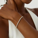18k Gold Woman's 3mm Moissanite Tennis Bracelet