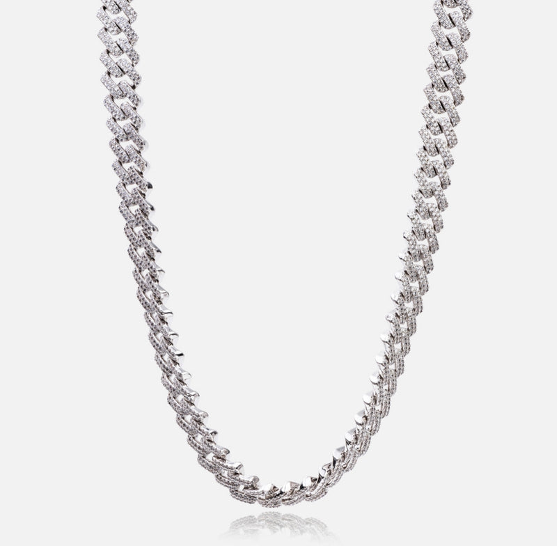 2-Tone Diamond Miami Cuban Link Chain (White Gold/Gold)