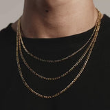 3mm 18k Gold Figaro Chain