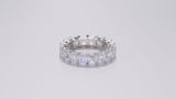 18kt White Gold Sterling Silver Diamond Baguette Lush Ring