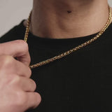5mm 18k Gold Wheat Chain