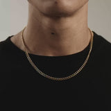 3mm 18k Gold Cuban Link Chain
