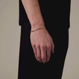 5mm 18k Gold Figaro Bracelet
