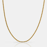 2mm 18K Gold Rope Chain