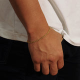 3mm 18K Gold Rope Bracelet