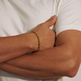 5mm 18K Gold Rope Bracelet