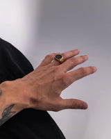 18K Gold Black Onyx Roulette Ring
