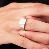 Sterling Silver Square Signet Ring