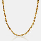 5mm 18k Gold Wheat Chain