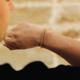 5mm 18K Gold Wheat Bracelet