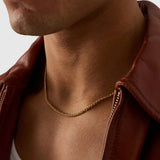 3mm 18k Gold Wheat Chain
