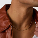 3mm 18k Gold Wheat Chain
