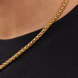 5mm 18k Gold Wheat Chain