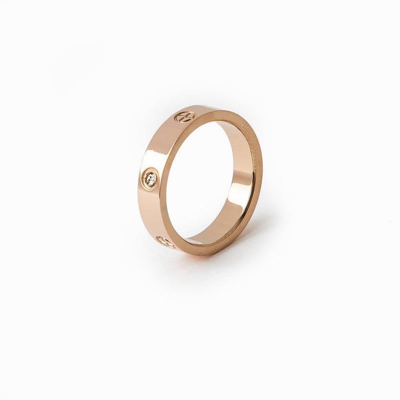 El Paris Cartiar Love Rose Gold Ring