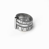 Sterling Silver Triple Stack Diamond Ring