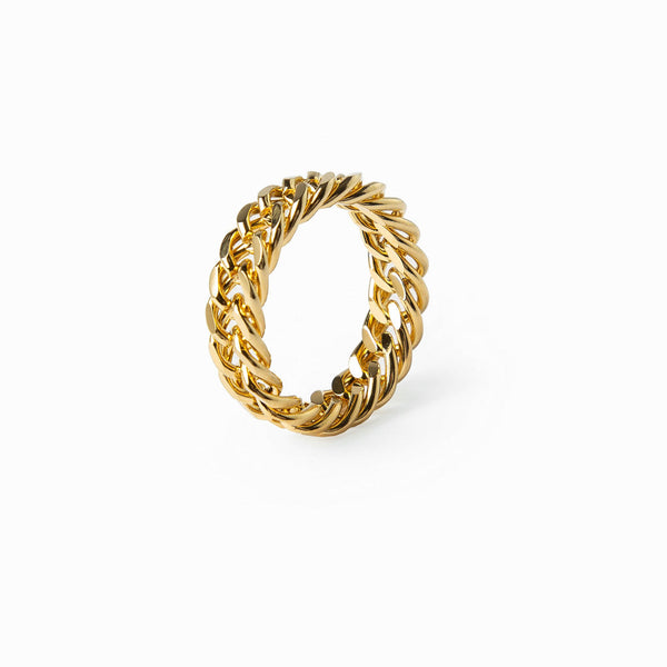 Micro Paved Cuban Link Ring