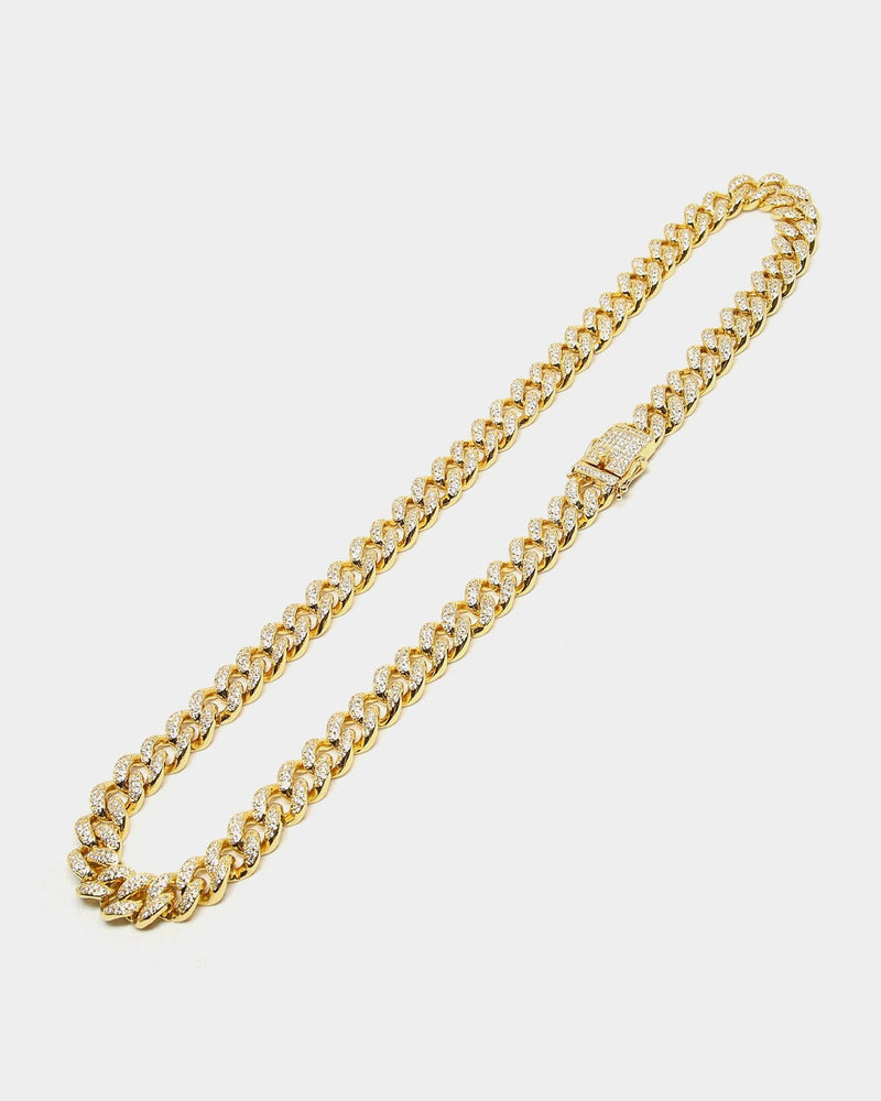 Miami Curb Cuban Link Chain (Rose/Gold/white)