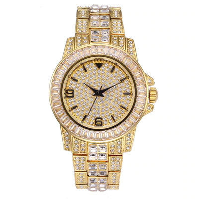 2-Tone Diamond Moissanite Baguette Watch