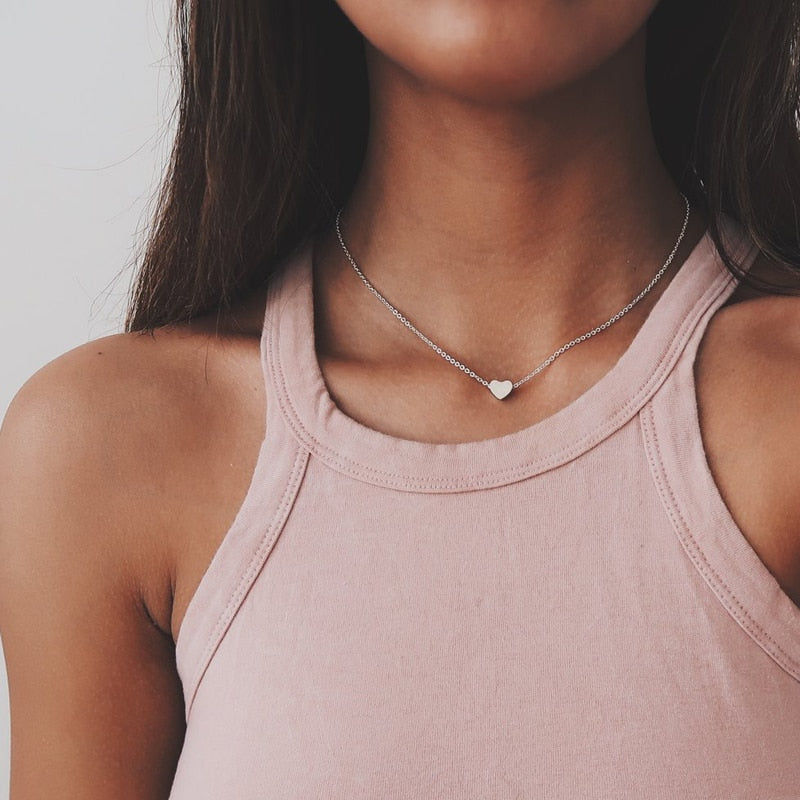 Gold / Silver Heart Pendant necklace
