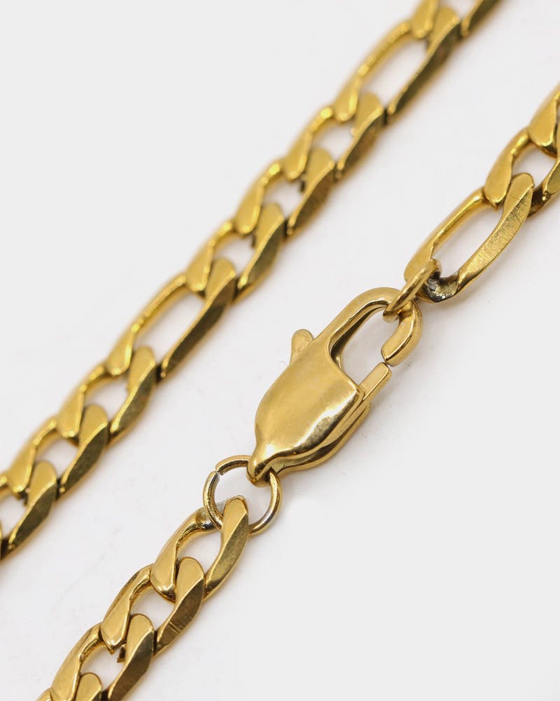 18K Yellow Gold Figaro Bracelet