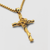 Rose Cross Pendant Necklace