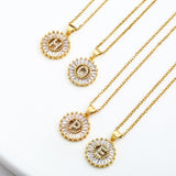 Diamond Moissanite Letter initial Pendant Necklace