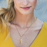 Italian Horn Pendant Necklace