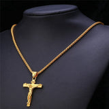 18k Gold Crucifier Pendant Chain