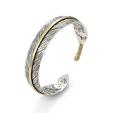 Gold Silver Feather Bracelet