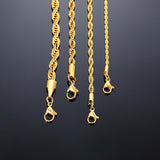 18k Gold Rope Necklace