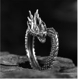 PO Dragon Silver Ring