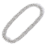 Miami Baguette Cuban Link Chain (Platinum white gold)