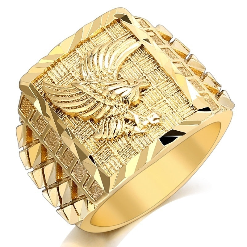 18k Gold / Sterling Silver King Eagle Ring